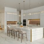 Italian-style modern kitchen with dark grey cabinetry